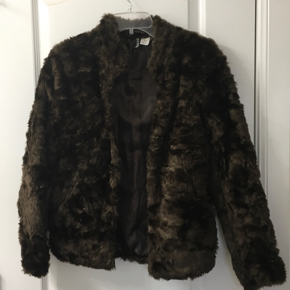 H&M faux fur coat